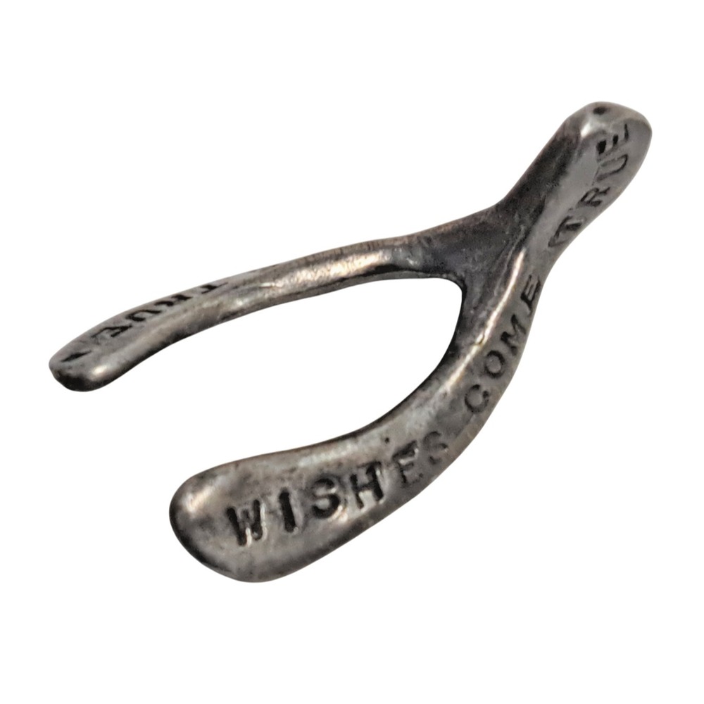 Silver Tone Wishbone Pendant  Vintage Sterling Silver Wishbone Pendant Charm,